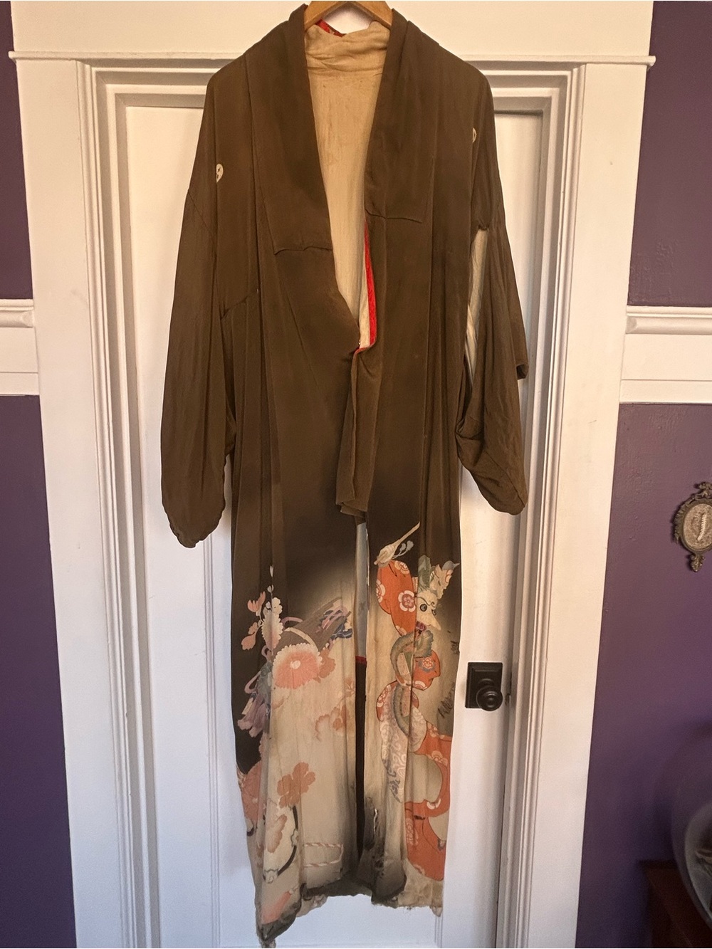 Vintage Reversible Silk Kimono